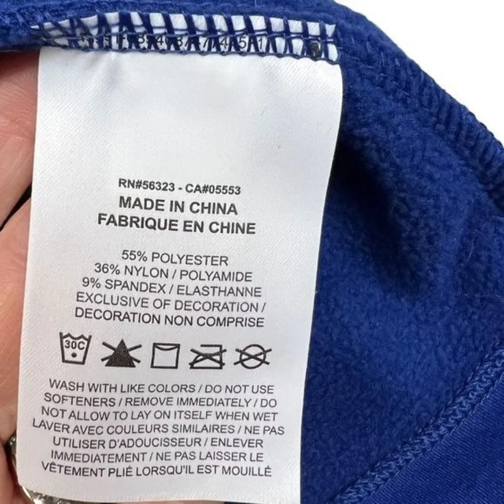 Nike Mock Turtleneck Royal Blue Pullover With Side Zip - Picture 5 of 8